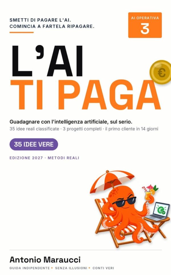Copertina del libro «L’AI Ti Paga» di Antonio Maraucci